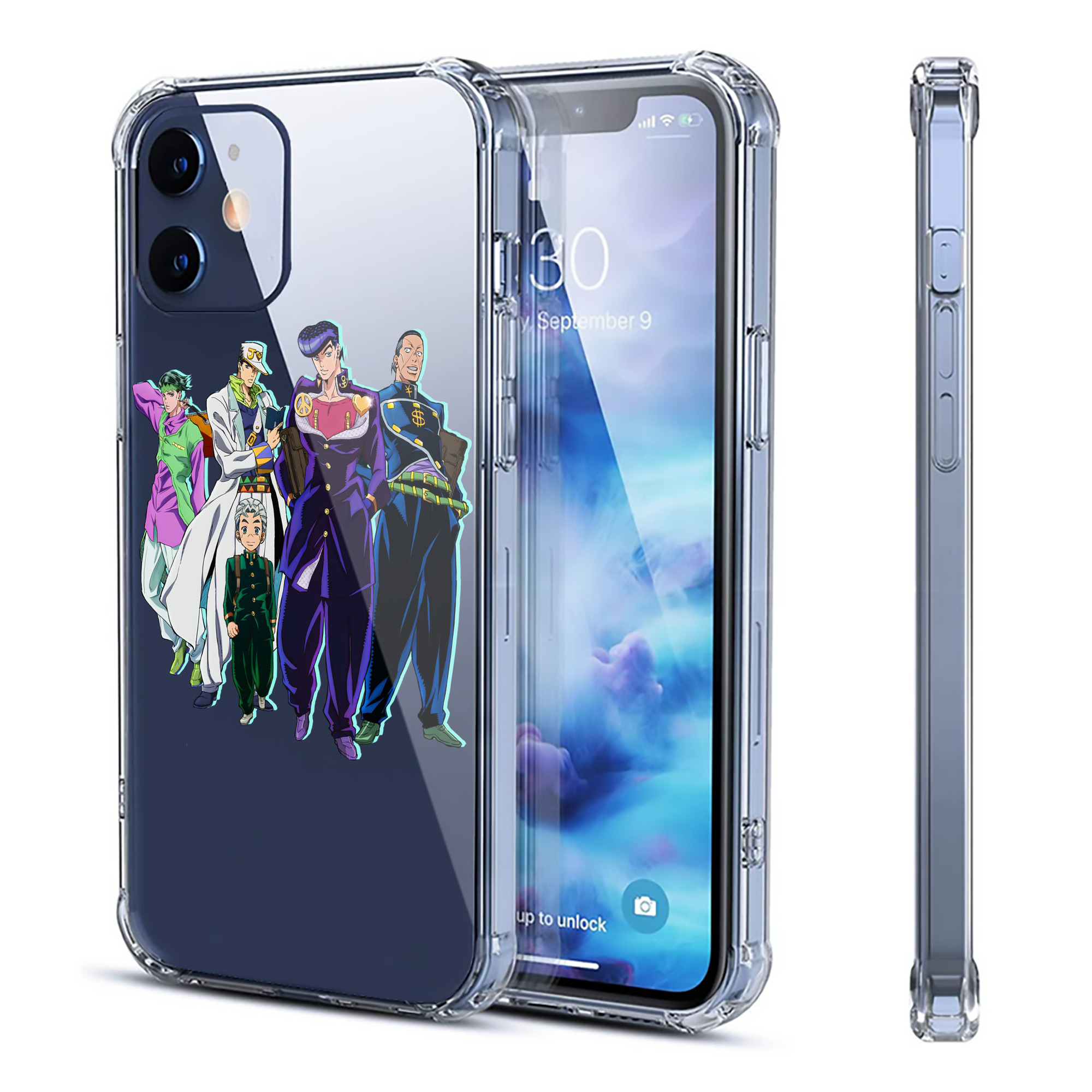 （画像用） ジョジョの奇妙な冒険 JoJo's Bizarre Adventure 【iPhone 12シリーズ対応】透明スマホケース（クリアソフトケース）